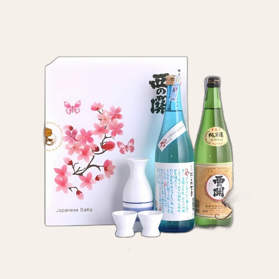 Rượu Sake Nhật Nishinoseki Hiya - Nishinoseki Junmaishu Hộp Quà Tết 2025