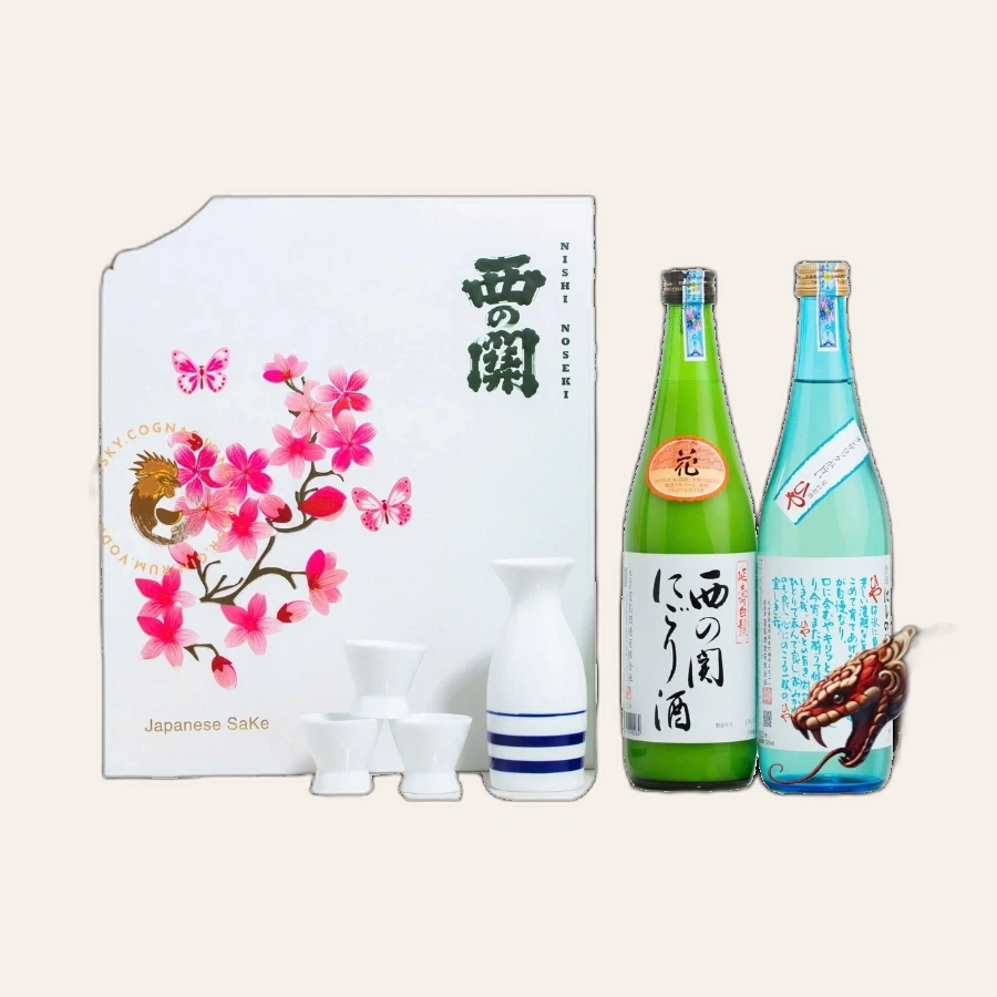 Rượu Sake Nhật Nishinoseki Hiya - Nishinoseki Nigori Zake Hộp Quà Tết 2025