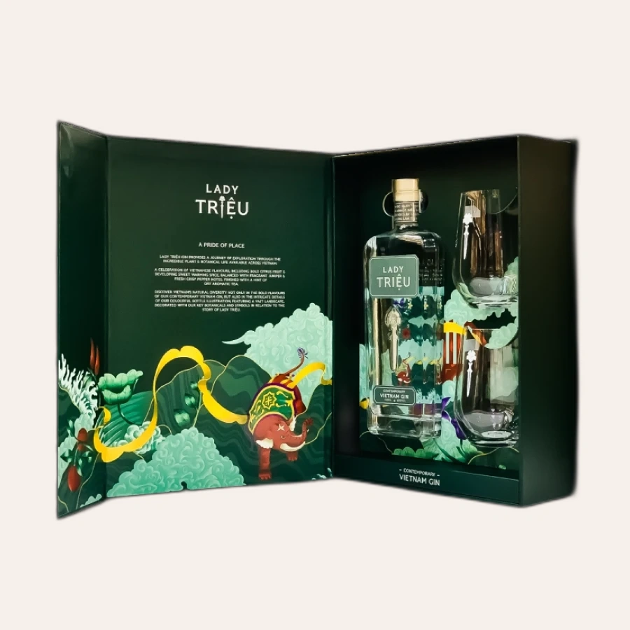 Rượu Gin Việt Nam Set Quà Tết Lady Triệu Contemporary Phiên Bản Tết 2024