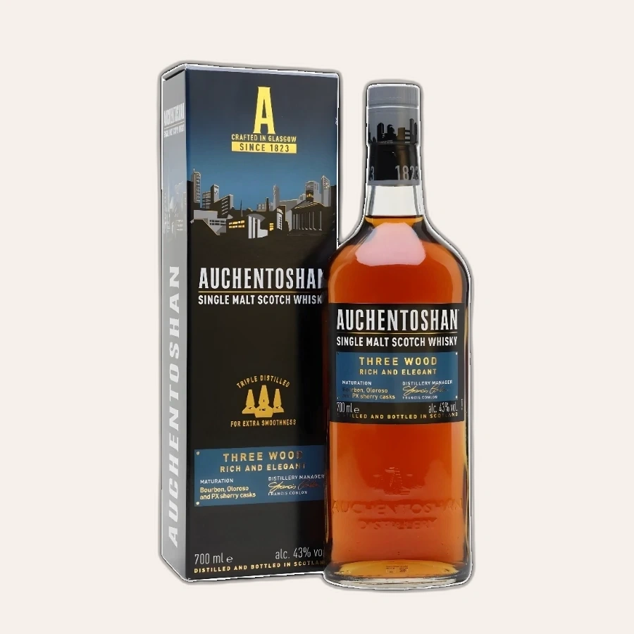 Rượu Whisky Auchentoshan Three Wood
