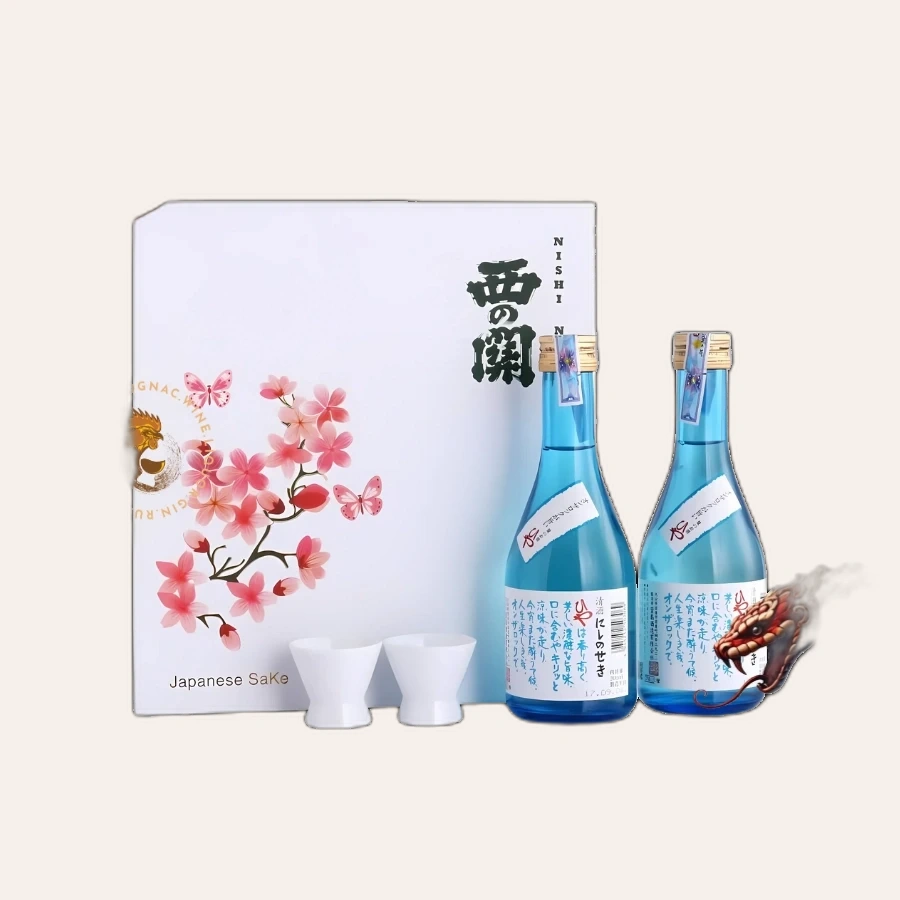 Rượu Sake Nhật Nishinoseki Hiya 300ml Hộp Quà Tết 2025