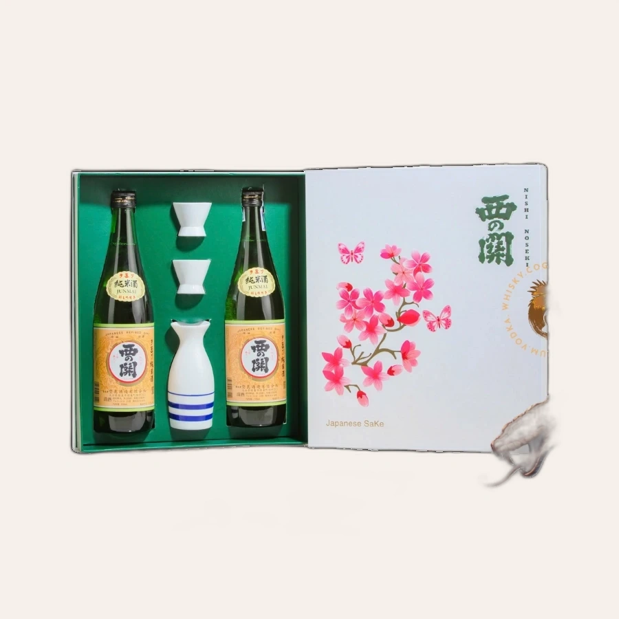 Rượu Sake Nhật Nishinoseki Junmaishu Hộp Quà Tết 2025